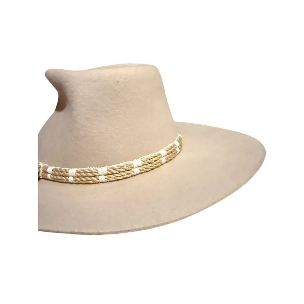 Anthropologie Wyeth Riverside Trimmed Rancher Hat O/S